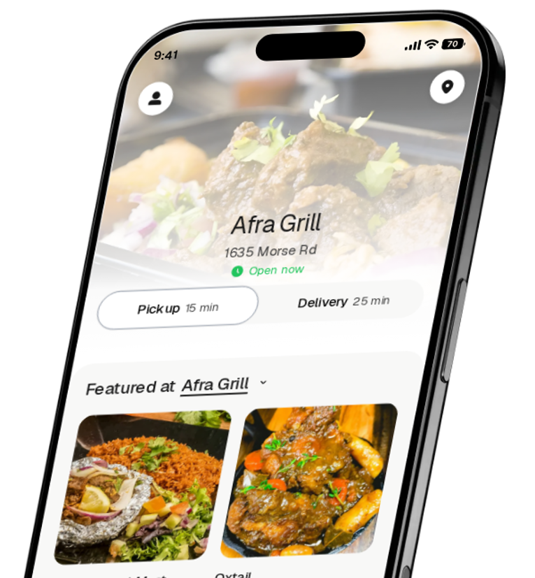 Afra Grill app preview